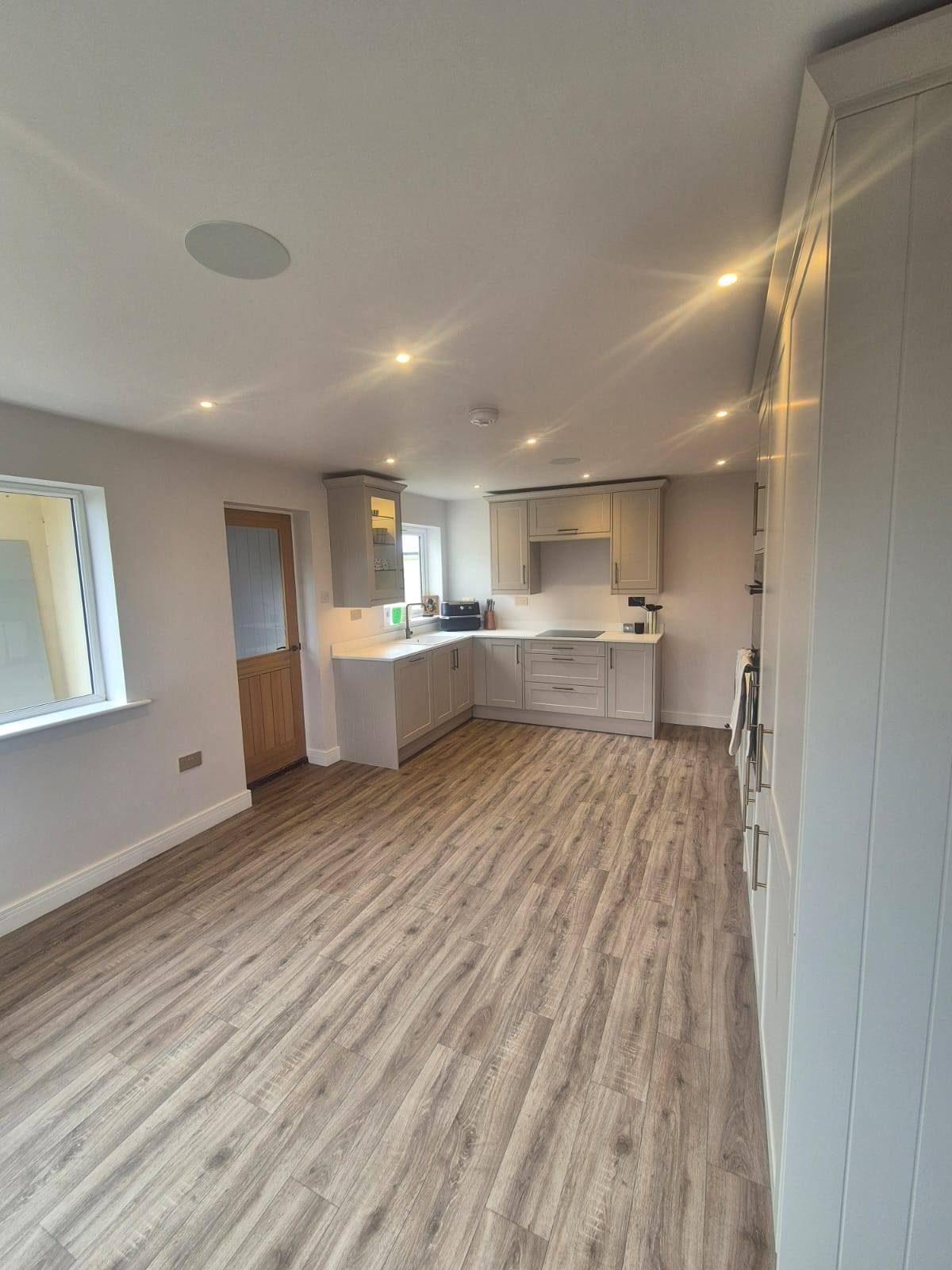 Freshly renovated open-plan interior
